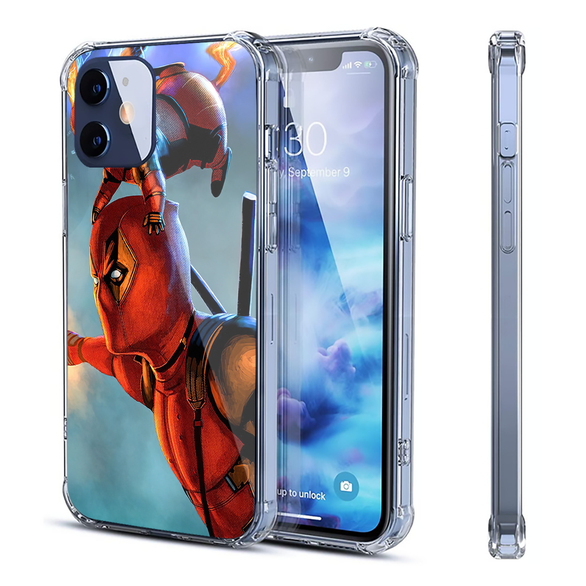 （画像用） Deadpool デッドプール 【iPhone 12シリーズ対応】透明スマホケース（クリアソフトケース）